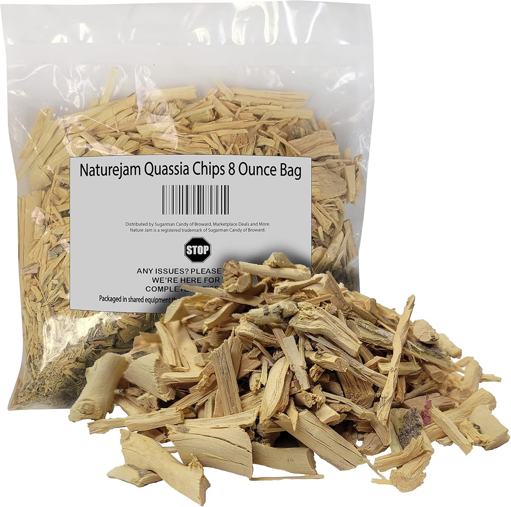 Naturejam Quassia Bark Chips 8 Ounce Bag-100% Natural Wildcraft-No Processing aka Hombre Grande