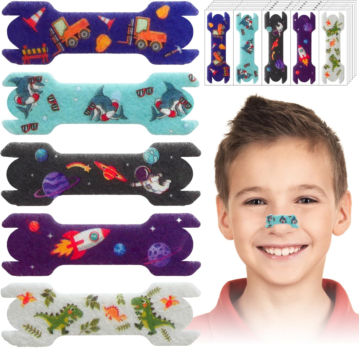 30pcs Small Size Kids Nasal Strips 1.73*0.55" Nose Strip for Kids, Extra Strength Nose Strips for Breathing,Kid Nasal Congestion Relief Nose Tape,Breathe Snoring Strip Snore Sleep Tape for Children