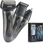 Electric Razor for Men, 3-in-1 Nose Hair Trimmer with Foil Face Shaver, Waterproof Wet & Dry Electric Razor for Smooth Skin with 60min Battery Runtime, USB-C Fast Rechargeable