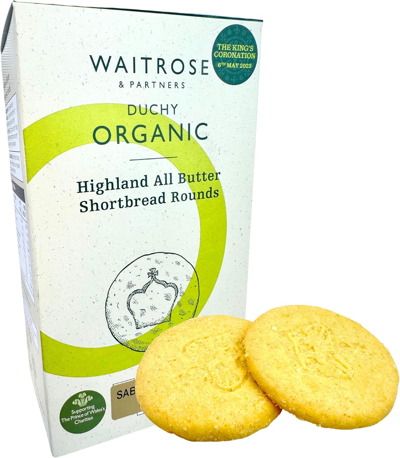 Waitrose & Partners Duchy Organic Original Biscuits 5.29 oz. (150g) Organic Highland Butter Shortbread - Premium British Biscuits - Similar to Danish Cookies - Butter Cookies - English Shortbread