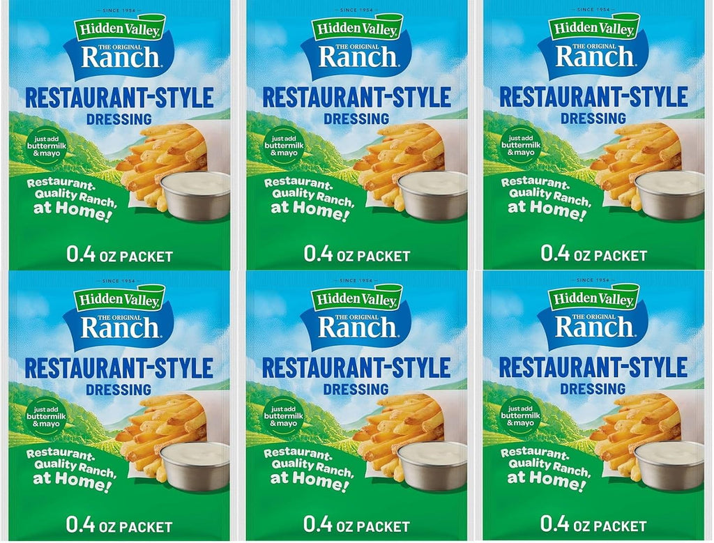 Hidden Valley Original Ranch Buttermilk Recipe Salad Dressing and Seasoning Mix, Six 0.40 Ounce Packets (2.4 Ounces Total)