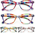HEEYYOK 2.5 Reading Glasses Women Small Face 4-Pack Colorful Reader For Womens Cheaters Reading Ladies Lightweigth Flexible Spring Hinge