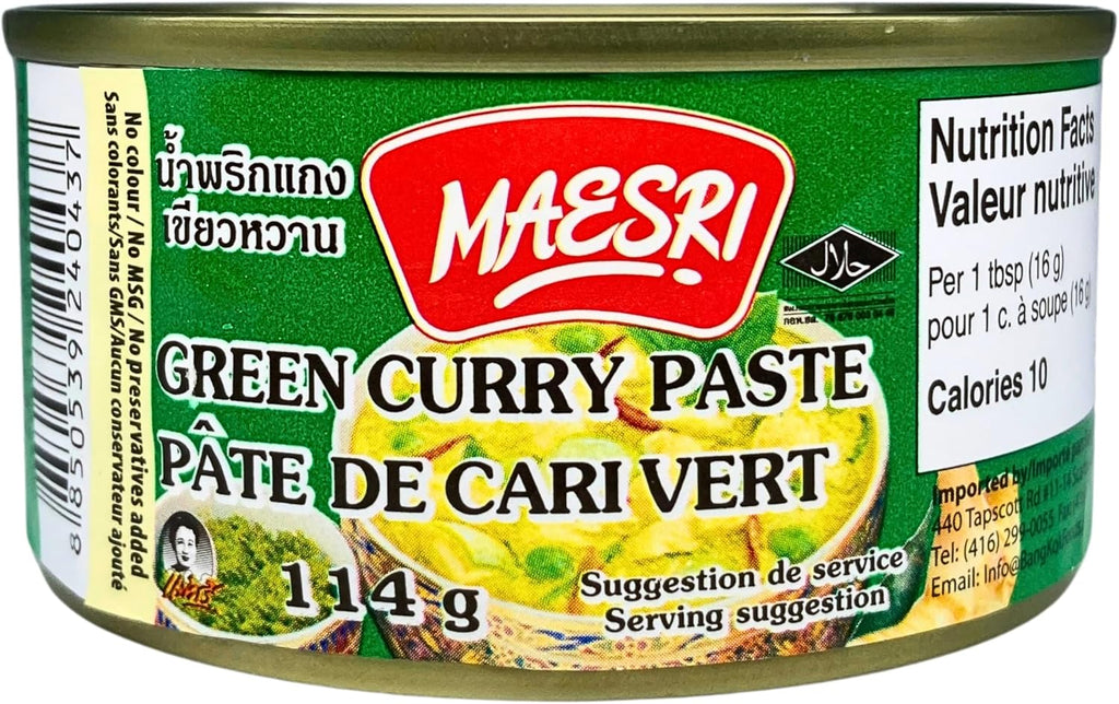 Maesri Thai Green Curry Paste - 4 Oz (Pack of 4)