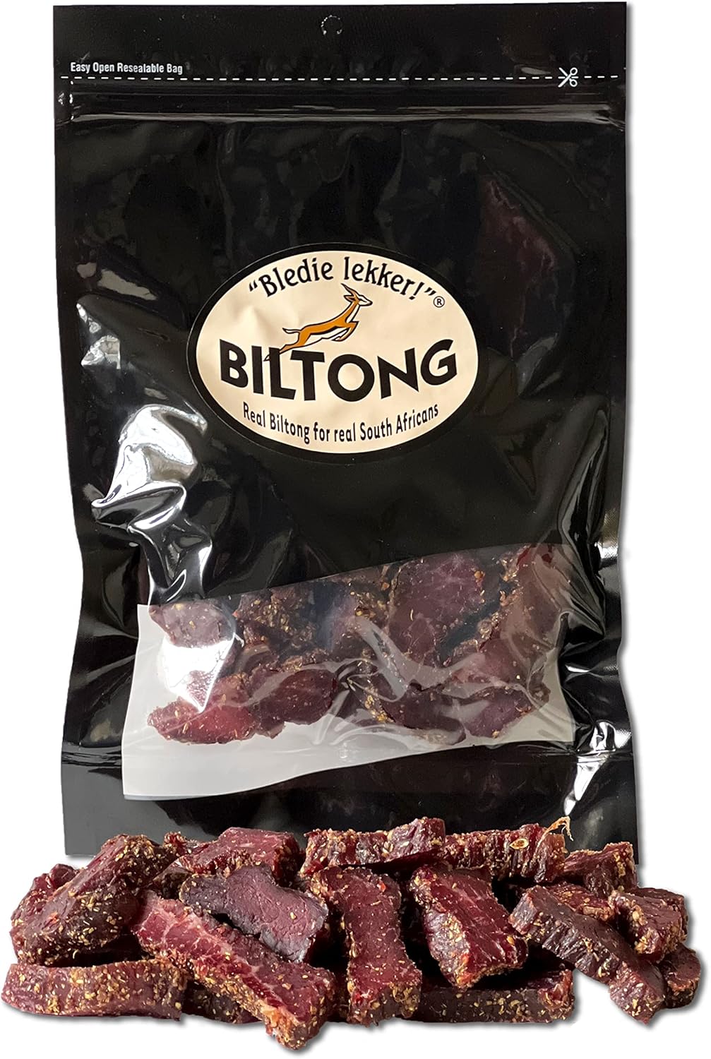 Bledie Lekker® Biltong Chunks One Pound Resealable Bag - 16oz