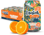 Lunish Prebiotic Soda Orange, Light & Refreshing Low Sugar Soda with 4g Prebiotic Fiber, Apple Cider Vinegar, 20 Calories, 12 Pack