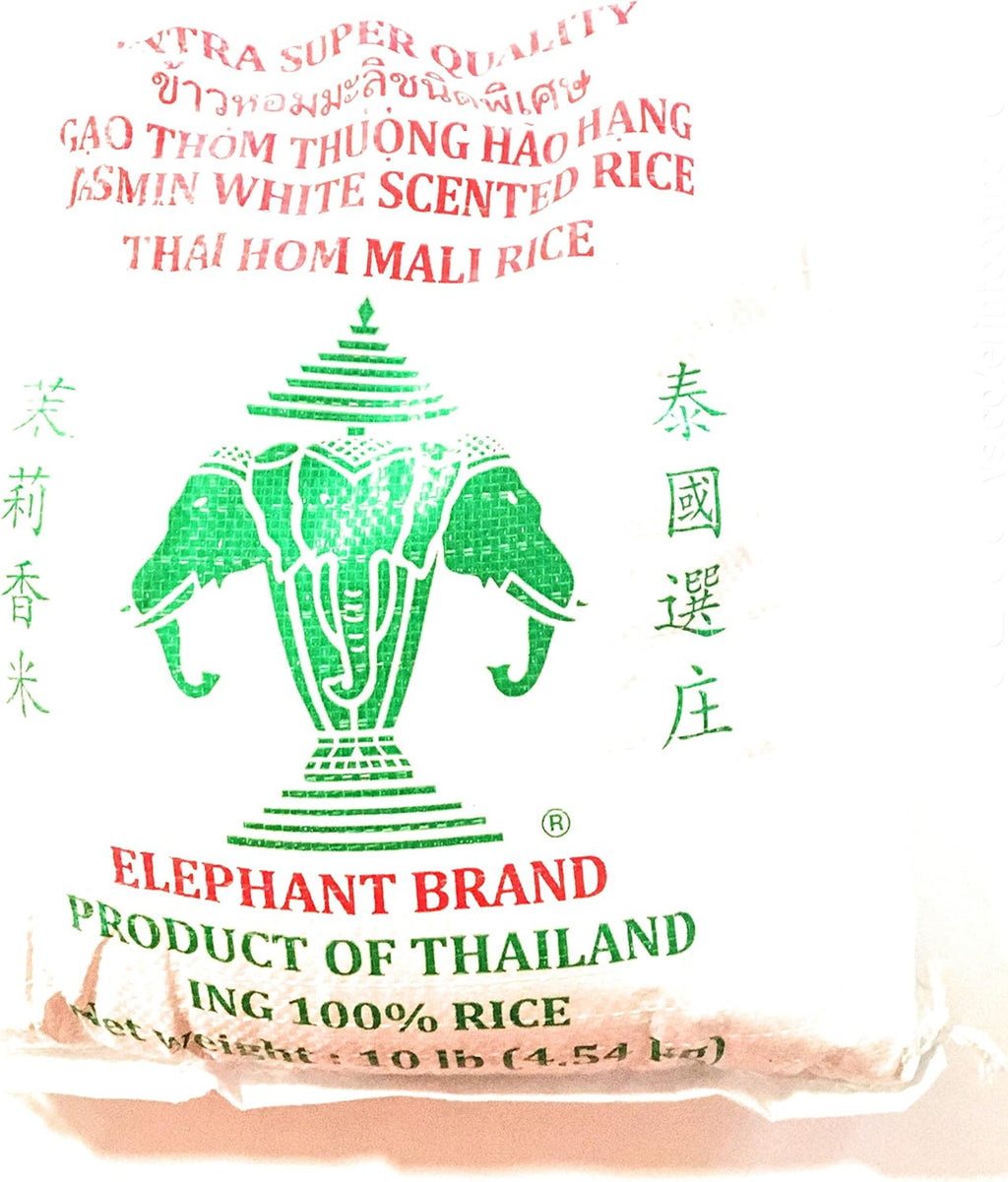 Elephant Brand Thai Hom Mali Rice 10 Lb