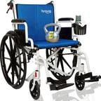 Wheelchairs for Adults, Lightweight Wheelchair Foldable 20'' Manual Transport Chair with Swing-Away Footrests & Flip-Back Arms bariatric Wheelchair (Supports 400 lbs) Detachable Cushion & Dual Brakes
