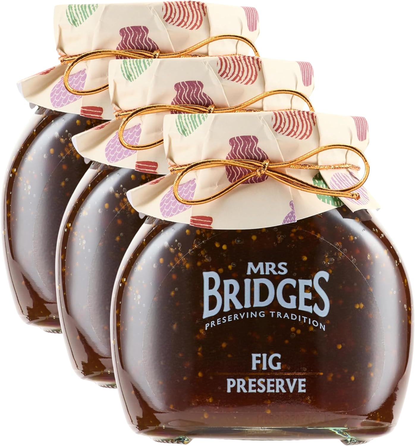 Mrs Bridges Fig Preserve, Made in Scotland, 12oz Jar (Pack of 3)