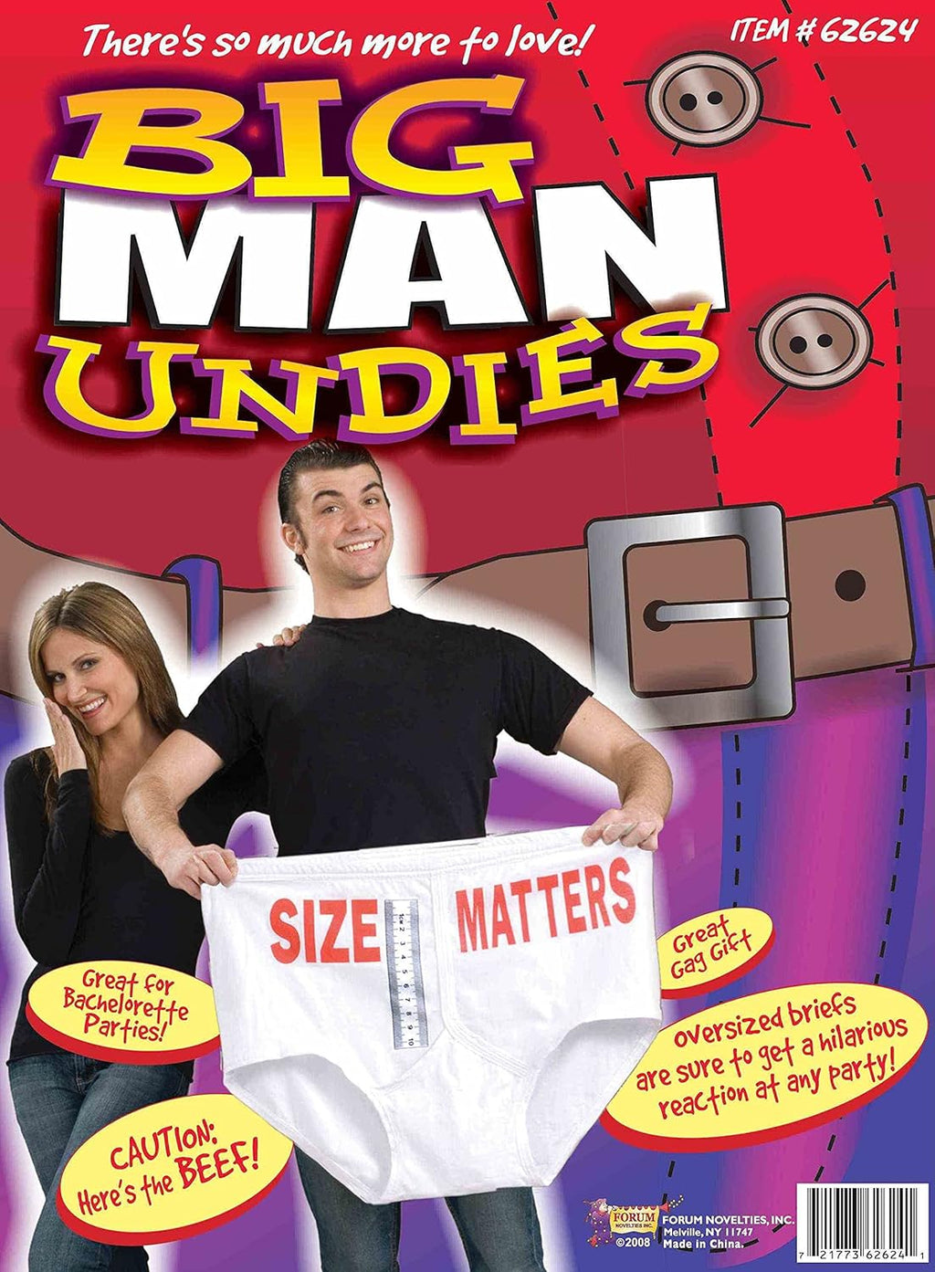 Forum Novelties Rubies Big Man Undies, One Size, As Shown