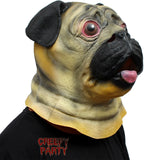 CreepyParty Dog Head Mask Halloween Party Dog Costume Masks Mask Underdog Costume Latex Animal Head Mask (Pug)