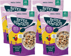 Seven Sundays Muesli Cereal, Wild and Free Blueberry Chia Buckwheat, 32 Oz Bag (Pack of 4), Gluten Free, 0g Refined Sugar, Enjoy Warm, Cool or as Overnight Oats