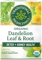 Traditional Medicinals Organic, Dandelion Leaf & Root - Dandelion Root Tea, Supports Normal Detox + Digestion - Kosher, Non-GMO, Caffeine-Free, Compostable - 16 Tea Bags
