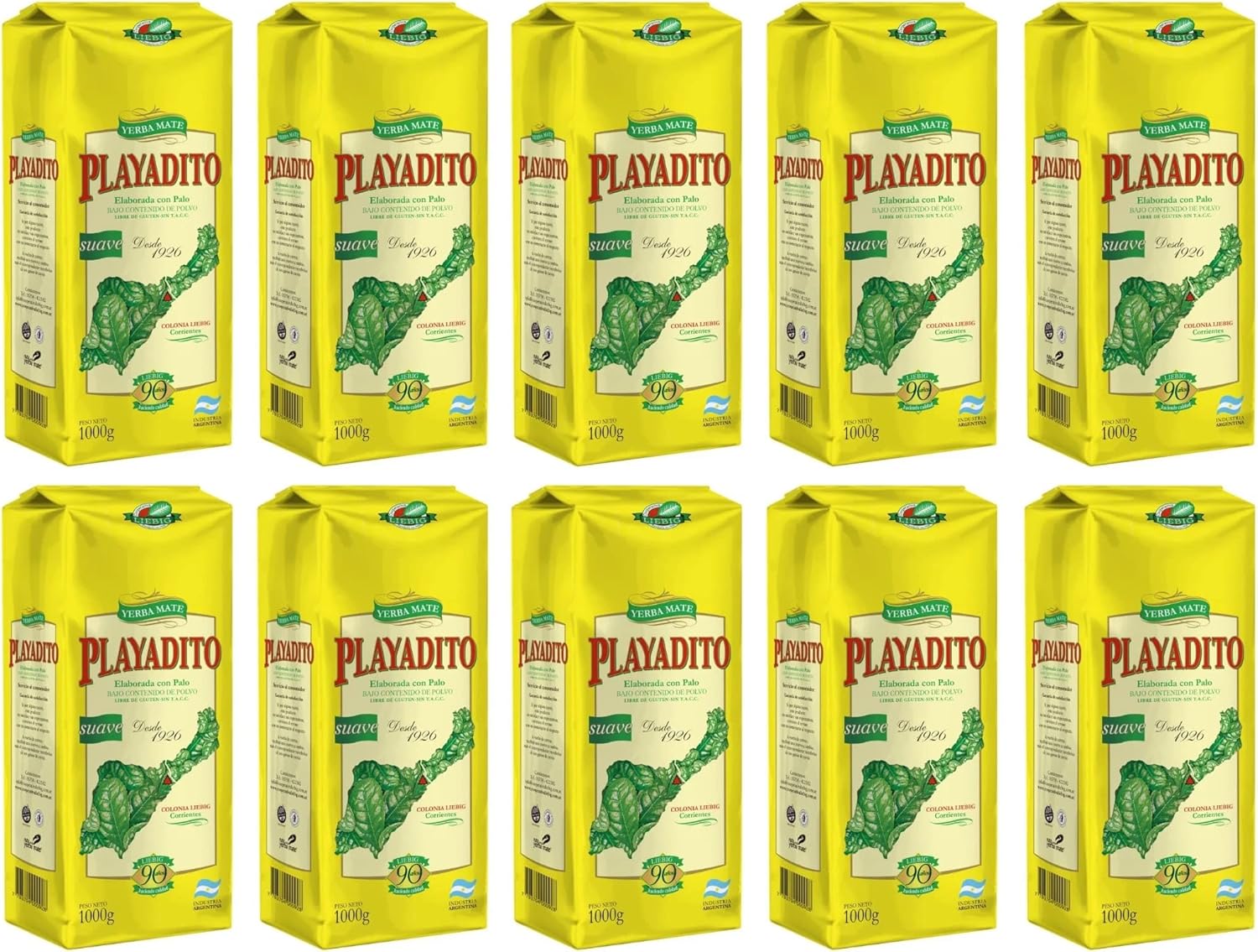 Yerba Mate Playadito 10 PACK | 1 kg. / 2.2 lbs