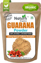 Organic Guarana Powder - 1,000 mg Per Serv | 100 Grams / 3.5 Oz | Brazilian Herbal Extract, Bulk Superfood, Coffee Substitute, Vegan Friendly