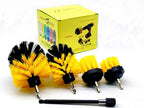 5 Pieces Different Size Cleaning Supplies Drill Brush Attachment Kit with 6 Inch Extender Power Scrubber/Toilet Brush/Bathroom Shower Cleaner/Grout Cleaner/Scrub Brush/Tub and Floor Scrubber