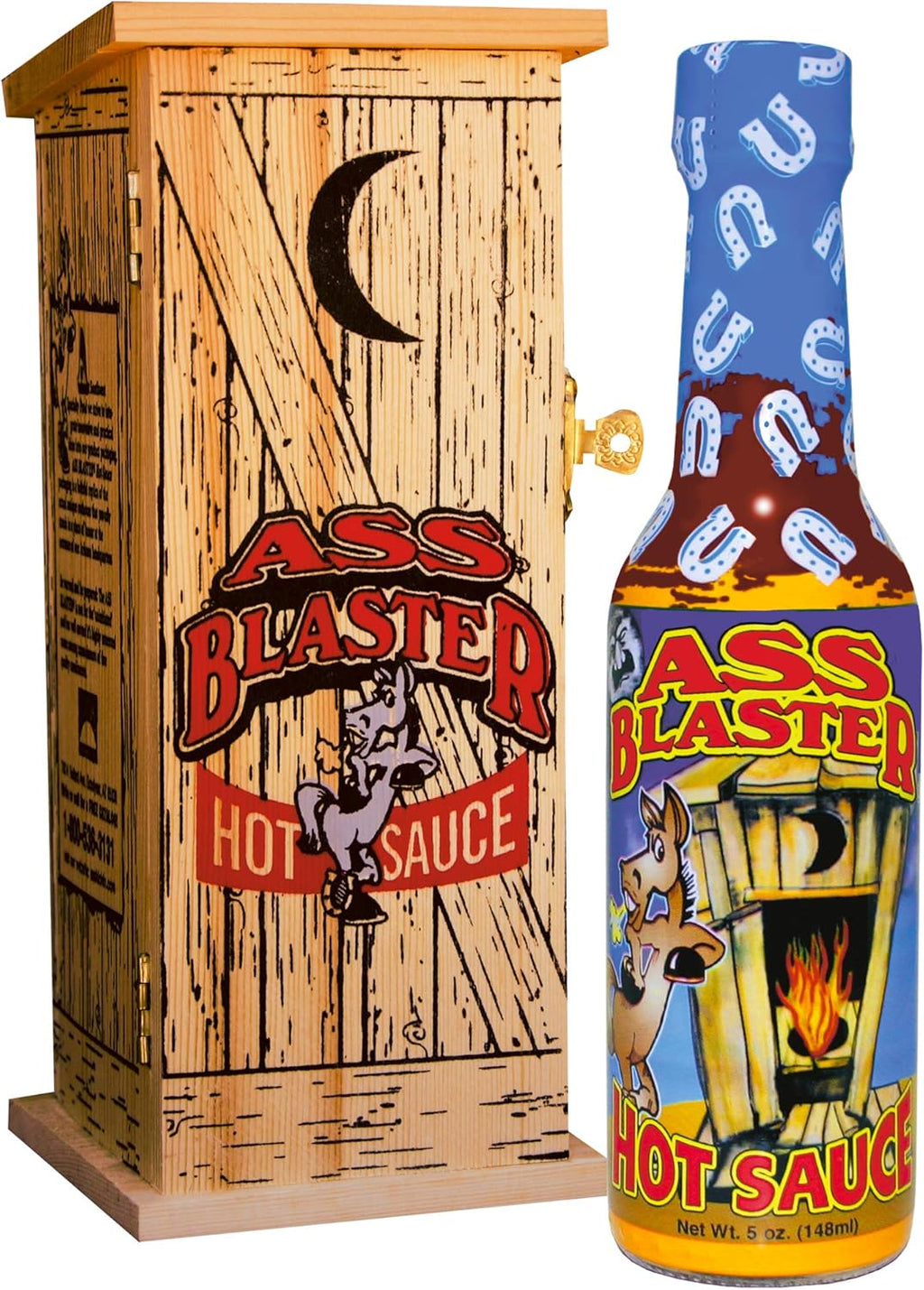 Premium Gourmet Blaster Hot Sauce Bottle with Outhouse Box - Ultimate Habanero Hot Sauce Gift Set - Perfect for Christmas Gifts for Spicy Food Lovers - Try if you dare!