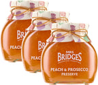 Mrs Bridges Peach & Prosecco Preserve, Made in Scotland, 12oz Jar (Pack of 3)