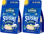 Lundberg Family Farms - Organic California Sushi Rice, Japanese Style Short Grain Rice, Perfectly Sticky, Pantry Staple, Non-GMO, Gluten-Free, USDA Certified Organic, Vegan, Kosher (32 Oz) (Pack of 2)