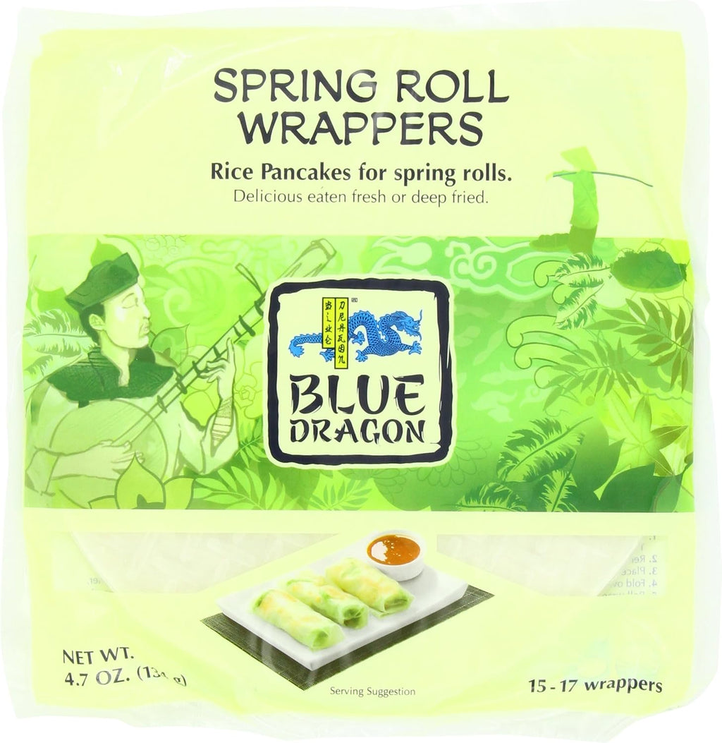 Blue Dragon Wrappers, Spring Roll, 4.7-Ounce (Pack of 12)