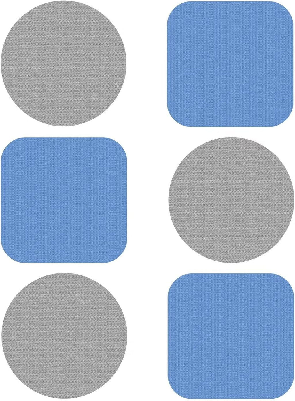 Leezmark 6pcs Jar Openers, Rubber Jar Opener Gripper Pads Kitchen Coasters Multi-function Jar Opener for Seniors with Arthritis Weak Hands(Gray, Blue)
