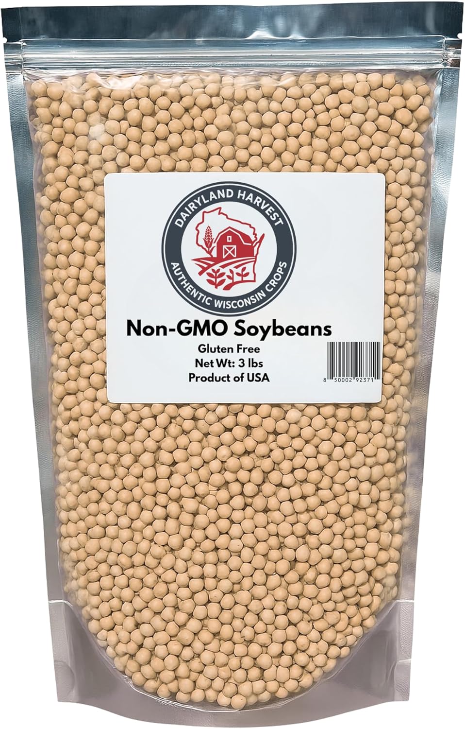 Dairyland Harvest Non-GMO Soybeans – 100% Natural Whole Soya beans for Soy Milk & Tofu Making – Food-Grade, High-Protein, USA Grown 3 lbs