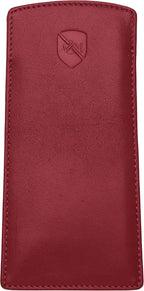 ALLEN & MATE 100% Leather Slim Glasses Case for Reading and Computer Glasses for Men & Women