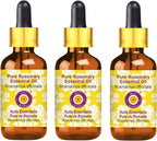 Deve Herbes Pure Rosemary Essential Oil (Rosmarinus officinalis) with Glass Dropper Steam Distilled (Pack of Three) 100ml X 3 (10 oz)