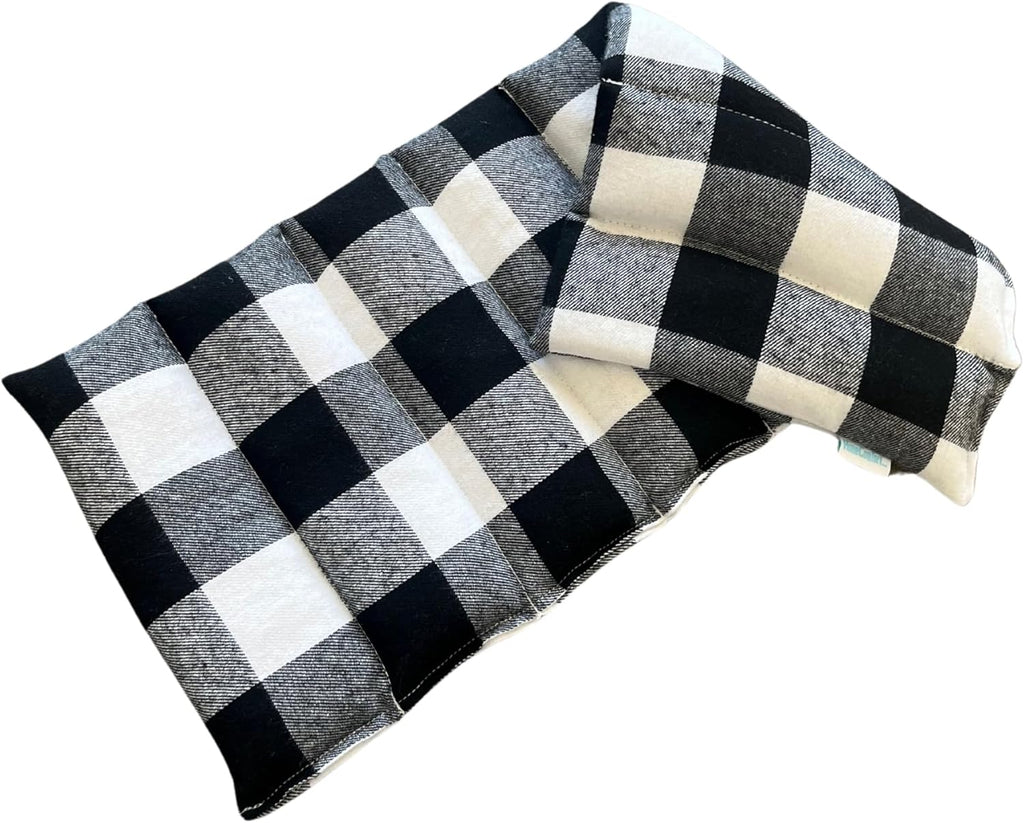 Microwavable Heating Pad (Black Plaid/Large)