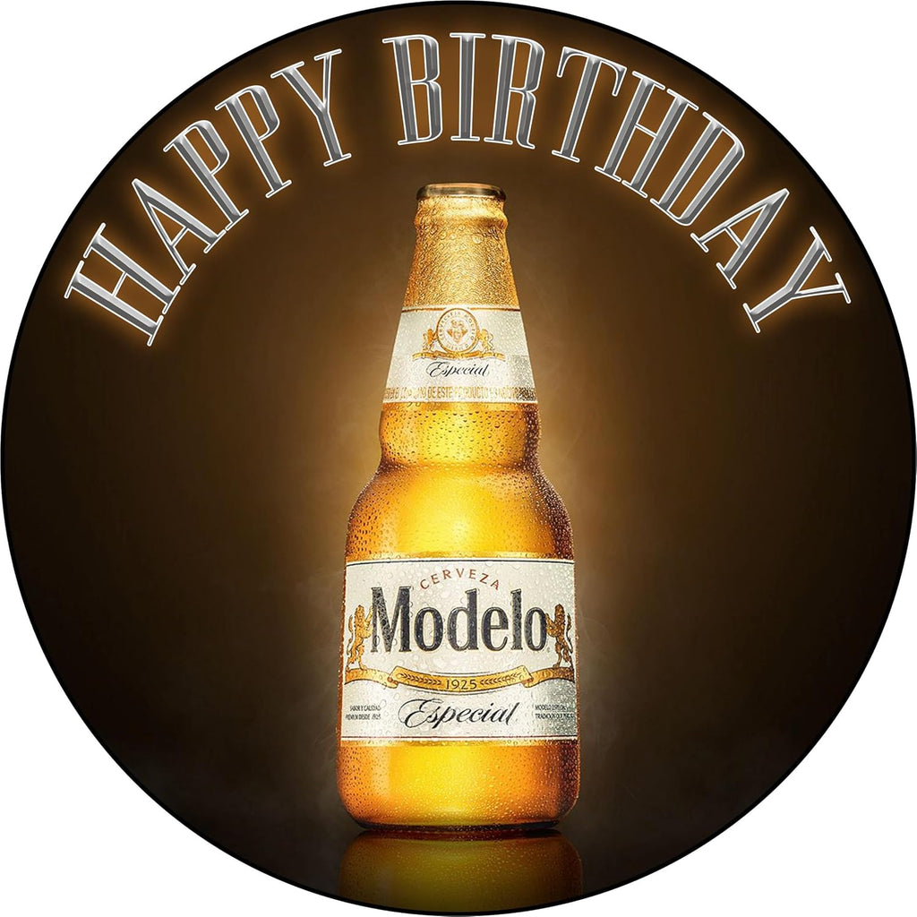 7.5x Inch Edible Cake Toppers – model beer Themed Birthday Party Collection of Edible Cake Decorations