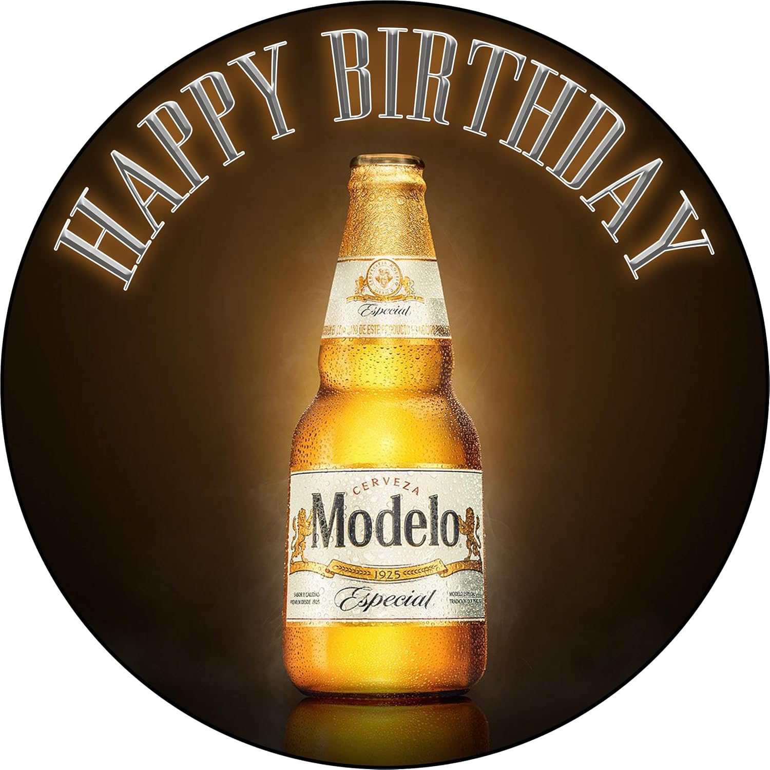 7.5x Inch Edible Cake Toppers – model beer Themed Birthday Party Collection of Edible Cake Decorations