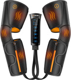 Air Compression Leg Massager with Heat : Calf, Knees & Thigh Recovery Compression System for Pain Relief & Circulation - Sequential Massager with 3 Heat,3 Modes & 6 Intensities for Daily Use