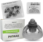 Phonak Open Smokey Dome Large (0.39 inch=10mm) 10 Domes, Genuine OEM Switzerland Replacement by Sonova, Hearing Aid Domes for Standard 2 Pin Receiver Accessories -1 Pack/10 Domes Total