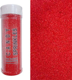 PhilaeEC Red Sanding Sugar Edible Sparkling Crystals for Baking Cake Decoration Cookie Ice Cream Cupcake Toppers Wedding Party Valentines Halloween Christmas Supplies 5oz