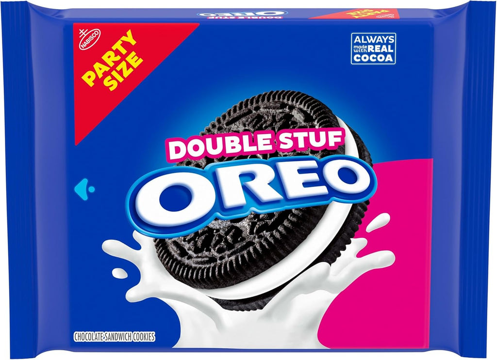 OREO Double Stuf Chocolate Sandwich Cookies, Party Size, 24.95 oz