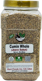 Desi Kitchen Cumin Seeds Whole (Jeera) Spice 5lbs (80oz) 2.27kg Bulk, PET Jar ~ All Natural, NON-GMO, Vegan, Indian Origin