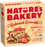 Nature’s Bakery Oatmeal Crumble Bars, Strawberry, Real Fruit, Vegan, Non-GMO, Breakfast Bar, 1 Box With 6 Bars, 6 Count