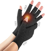 Arthritis Gloves for Women for Pain, Men and Women Fingerless Compression Wrap for Hand Pain and Osteoarthritis Compression Gloves Women,L,Black