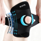Knee Brace for Women & Men, Knee Support with Side Stabilizers, Adjustable V-Straps & Anti-Slip for Knee Pain Injuries Recovery, Meniscus Tear,ACL,MCL,Arthritis, Patella Stability