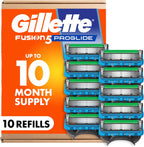 Gillette Fusion5 ProGlide Razor Refills for Men, 10 Razor Cartridges for FlexBall Razor Handle, 5-Blade Razor Blades, Precision Trimmer for Men