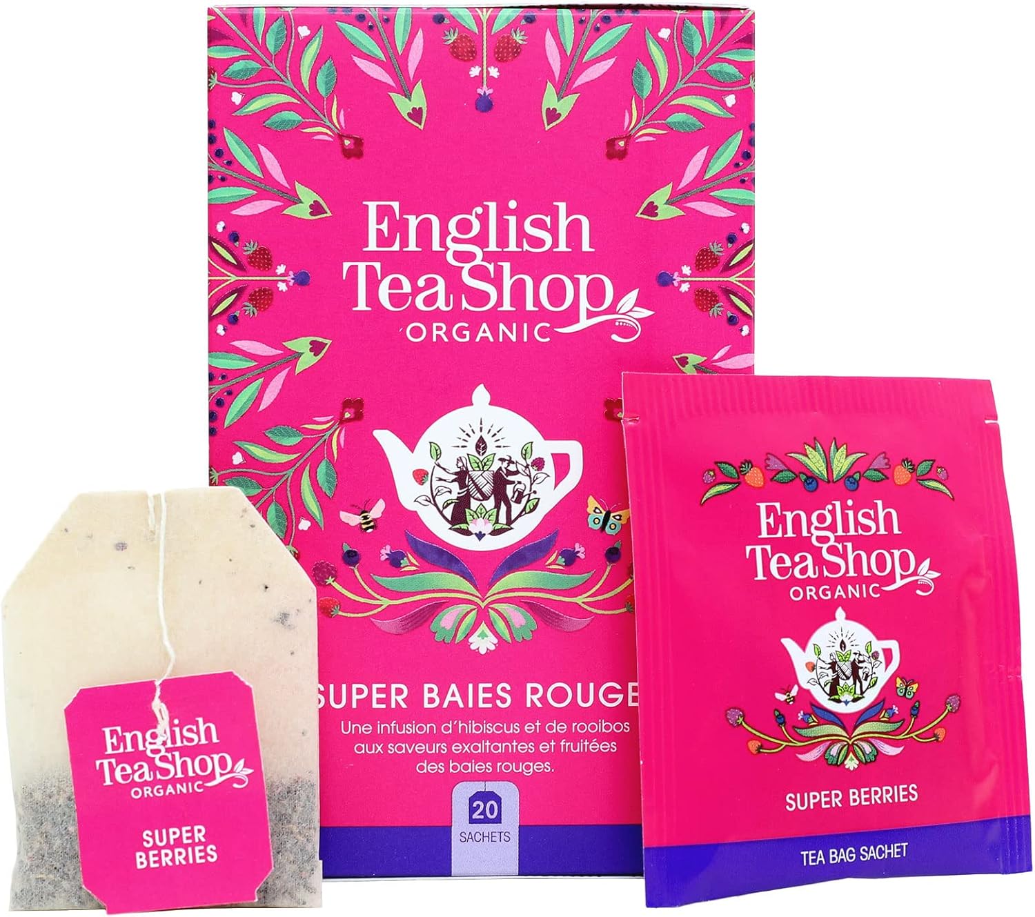 English Tea Shop Super Berries Organic, 20 Sachet Tea Bags