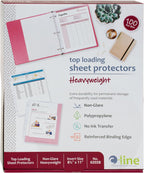 C-Line Top Loading Heavyweight Poly Sheet Protectors, Non-Glare, 8.5 x 11 Inches, 100 per Box (62028)