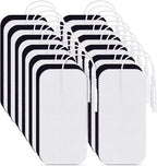 AUVON TENS Unit Electrode Pads 2"x4" 24 Pcs Value Pack, Reusable Latex-Free TENS Unit Pads with Upgraded Self-Stick Performance, Rectangular Replacement Pads for TENS 7000, Etekcity TENS EMS Machine