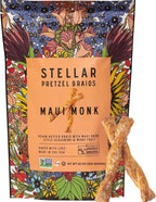 Stellar Snacks Maui Monk Pretzels, 16 Oz Large Resealable Bag, Vegan, Non-GMO, Gourmet Pretzel Sticks, Braids, Rods, Twists (16 Ounce, Maui Monk)