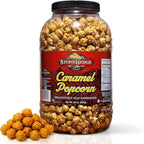 Stonehedge Farms Caramel Flavored Popcorn | 32 oz Large Tub | Perfect for Holidays and Christmas | Bulk Gourmet Popped Sweet Snacks | Carmel Pop Corn | 2 Pound Gift