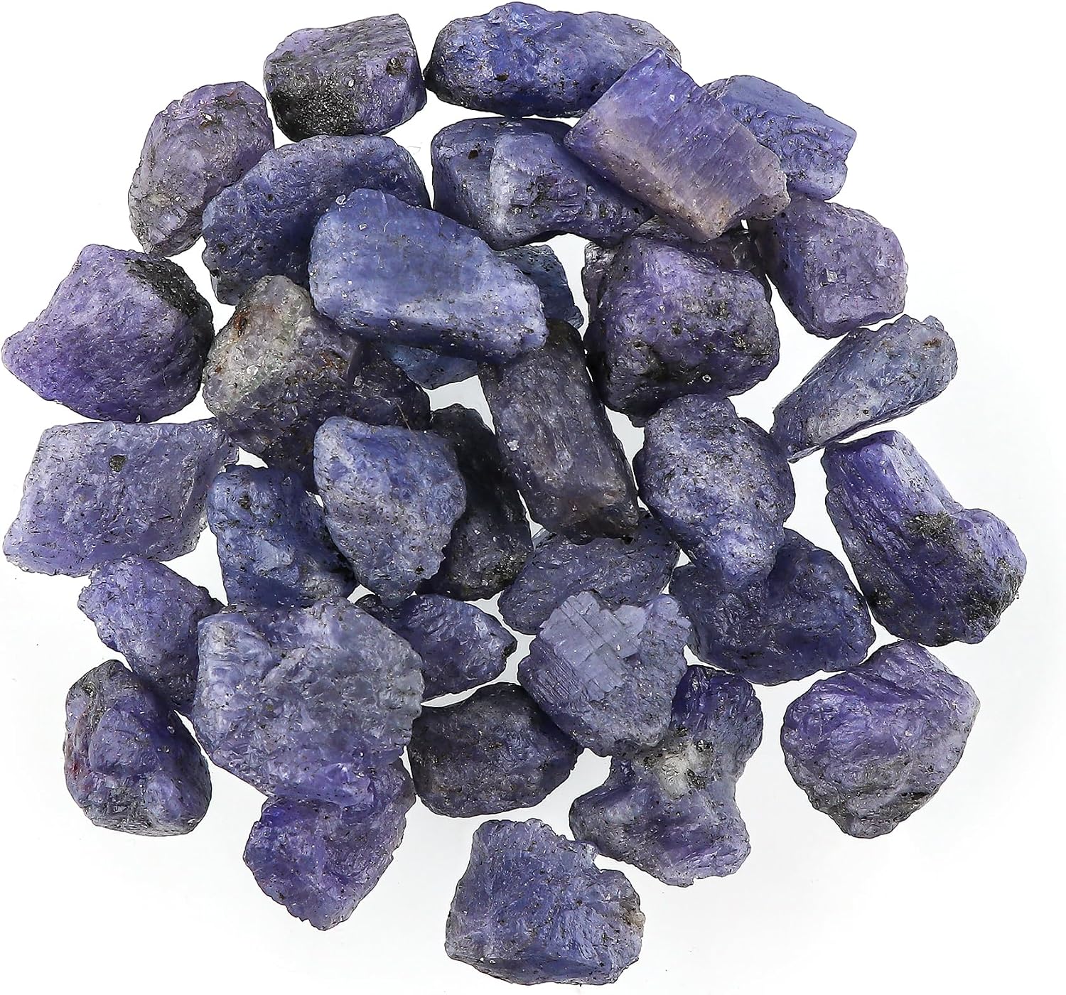 Raw Tanzanite Loose Gemstone Lot – 50 Carat Uncut Natural Crystals, 4 to 5 Pieces – Rough Healing Stones for Jewelry Making, Reiki, Meditation, Mineral Collectors (Tanzanite)