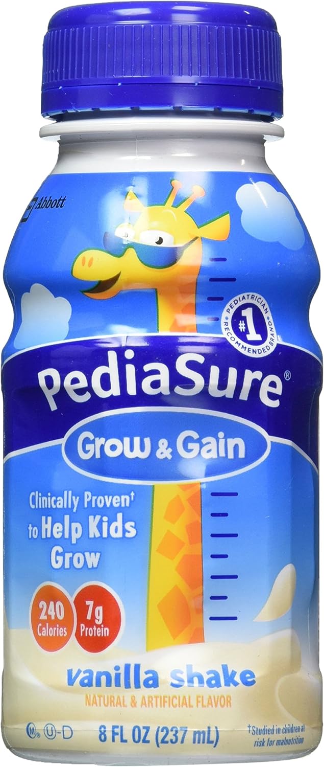 PediaSure Grow & Gain Kids' Nutritional Shake Vanilla Ready-To-Drink Bottles, 24 Pk./8 Fl. Ounce ., 192 Fl Ounce