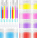 300 Pcs Interdental Brushes for Braces, 6 Size Soft and Bendable Braces Brush for Cleaning, Toothpick Dental Tooth Flossing Head Oral Dental Hygiene Flosser Teeth Gum Braces Tooth Cleaning Tool