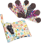 Teamoy 7Pcs Sanitary Pad(11.6"), Reusable Menstrual Pads with Wet Bag, Washable Cloth Menstrual Pads/Panty Liners