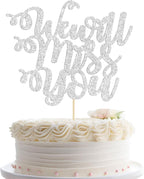 1 Pack We Will Miss You Cake Topper Glitter Red Love Heart Good Luck Cake Pick Retirement Theme Going Away Party Cake Decorations Silver