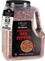 Fresh Finest Bulk 4LB Crushed Red Pepper Spices Commercial and Home Cooking - Chili Pepper Flakes, Red Peppers Spice Best for Pizza, Flatbreads, Beef, and More - 4 LB